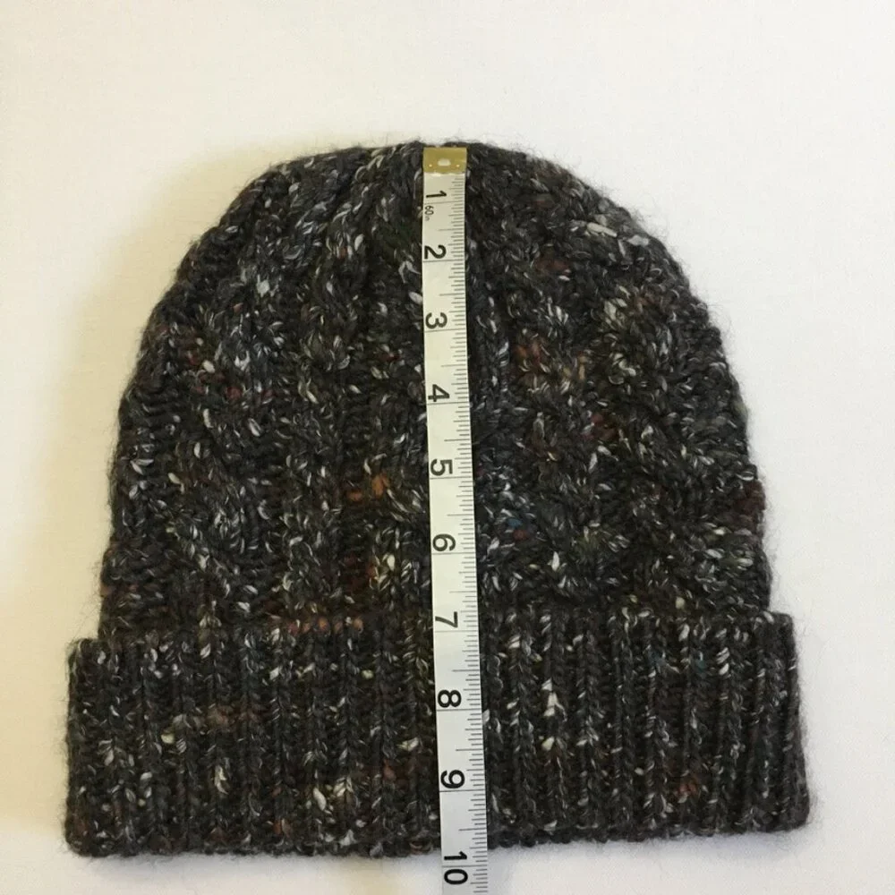 INTERMIX Italian Yan Womens Beanie Brown Multi-Color Wool Silk Blend One Size - Picture 8 of 12